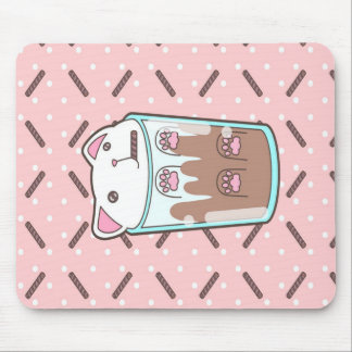 Chocolate Milkshake Cat |Chocolate Lover Mouse Pad