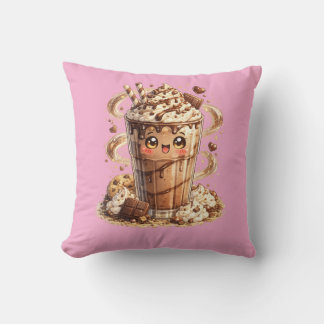 Chocolate Milkshake Kawaii Cushion Pillow