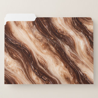 Chocolate Milkshake Marble Texture File Folder