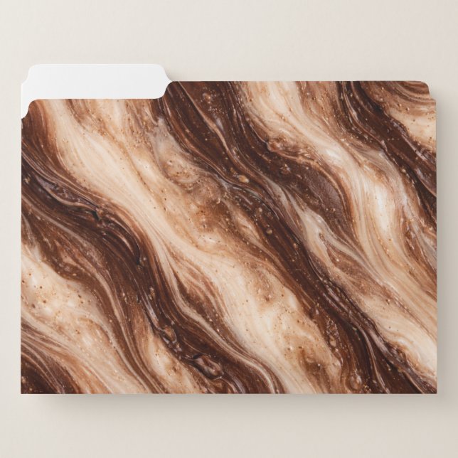Chocolate Milkshake Marble Texture File Folder (Front Left)