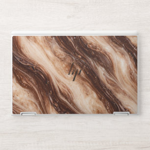 Chocolate Milkshake Marble Texture HP Laptop Skin