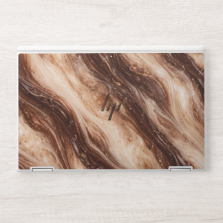 Chocolate Milkshake Marble Texture HP Laptop Skin