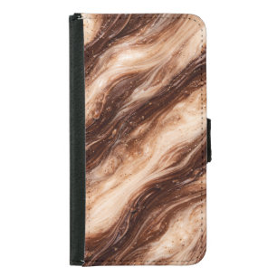 Chocolate Milkshake Marble Texture Samsung Galaxy S5 Wallet Case