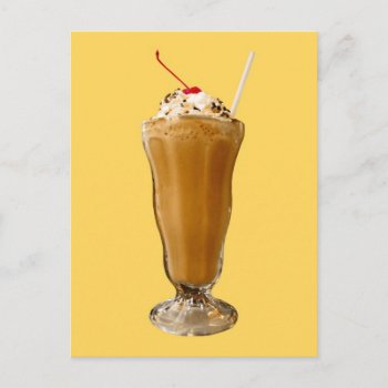 Chocolate Milkshake Postcard by trendyteeshirts at Zazzle
