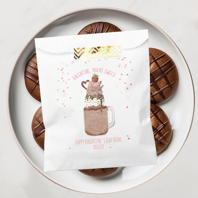 Chocolate Milkshake Valentine's Day Classroom Favor Bag (Creator Uploaded)
