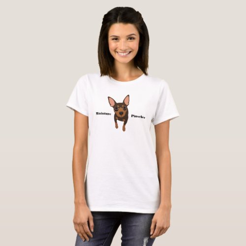 Chocolate Min Pin Miniature Pinscher T_shirt