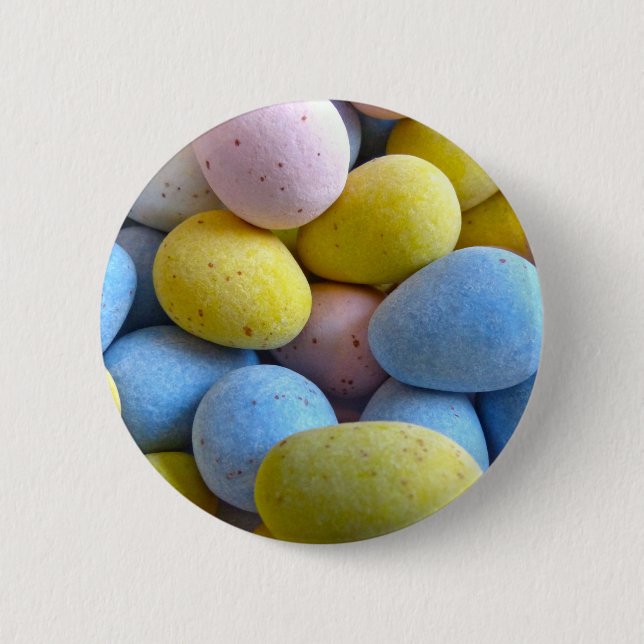 Chocolate Mini Eggs Pinback Button (Front)