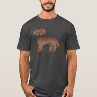 Chocolate Mini Goldendoodle Cartoon Dog T-Shirt