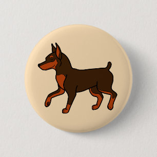 Chocolate Miniature Pinscher Button