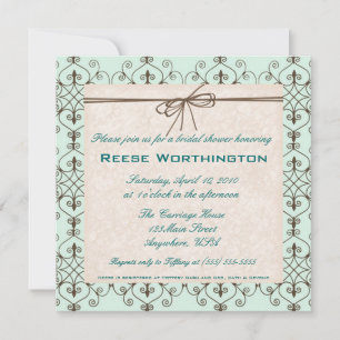 Chocolate & Mint Bridal Shower Invite