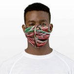 Chocolate Mint Candy Canes Holiday Adult Cloth Face Mask