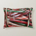 Chocolate Mint Candy Canes Holiday Festive Decorative Pillow