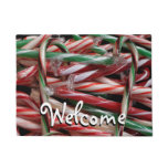 Chocolate Mint Candy Canes Holiday Festive Doormat