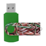 Chocolate Mint Candy Canes Holiday Festive Flash Drive