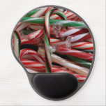 Chocolate Mint Candy Canes Holiday Festive Gel Mouse Pad