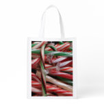 Chocolate Mint Candy Canes Holiday Festive Grocery Bag