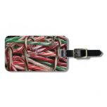 Chocolate Mint Candy Canes Holiday Festive Luggage Tag