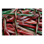 Chocolate Mint Candy Canes Holiday Festive Poster