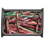 Chocolate Mint Candy Canes Holiday Festive Serving Tray