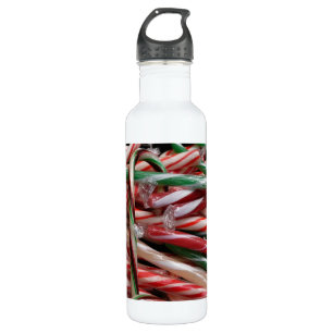 Chocolate Mint Candy Canes Holiday Festive Stainless Steel Water Bottle