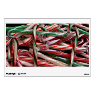 Chocolate Mint Candy Canes Holiday Festive Wall Decal