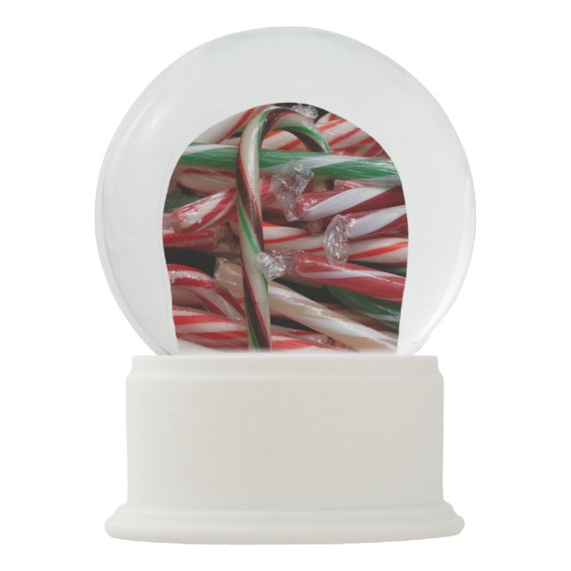 Chocolate Mint Candy Canes Holiday Snow Globe (Front)
