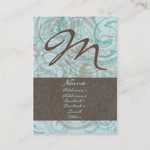 Customizable Chocolate Mint Chubby Business Card
