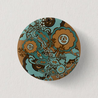 Chocolate Mint Paisley Button