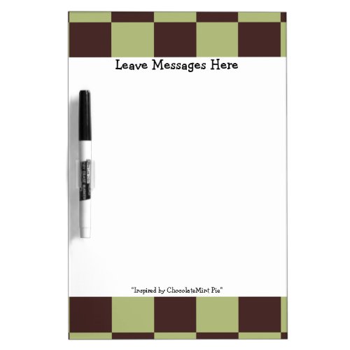 Chocolate Mint Pie Colors Dry_Erase Board