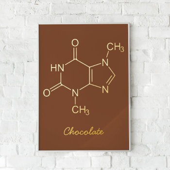 Chocolate Molecule  Foil Prints by heartlocked at Zazzle