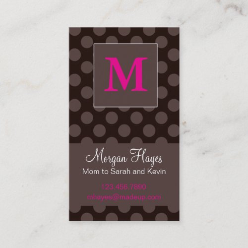 Chocolate Mommy Card Business Card Template