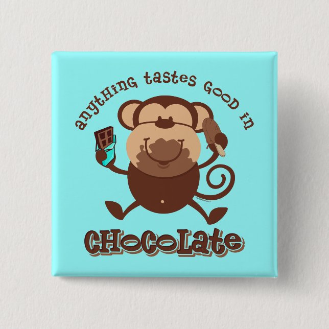 Chocolate Monkey Button (Front)