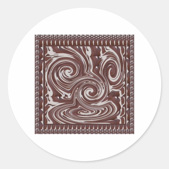 CHOCOLATE Monster TEMPLATE Resellers Welcome GIFTS Classic Round Sticker (Front)