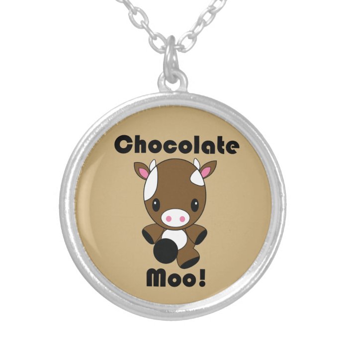 Chocolate Moo Kawaii Cow Custom Necklace