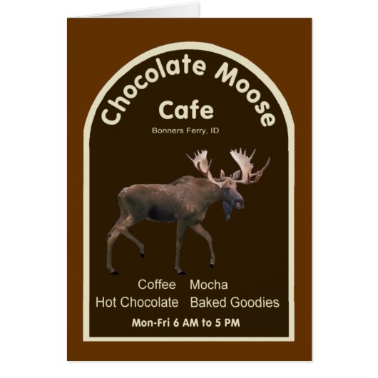 Chocolate Moose Cafe Cards (Front)