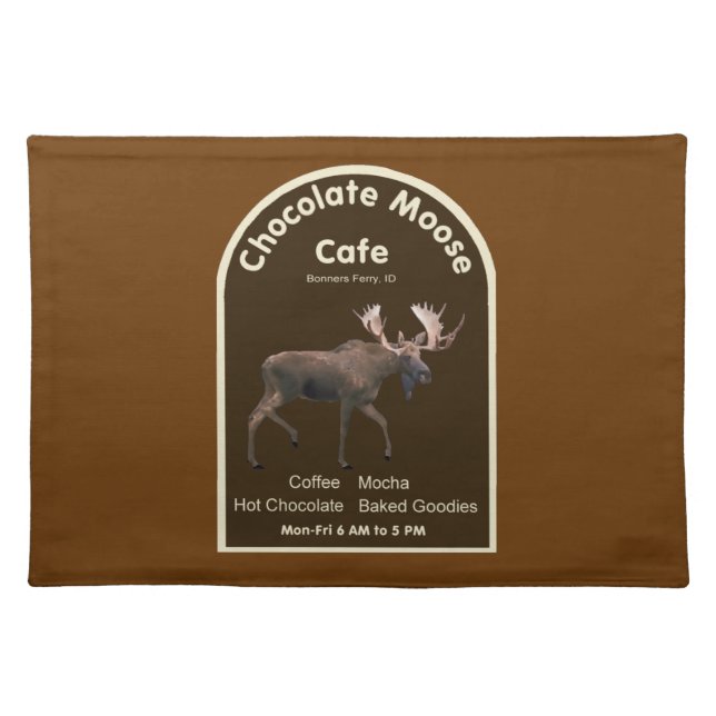 Chocolate Moose Cafe Cloth Placemat (Front)