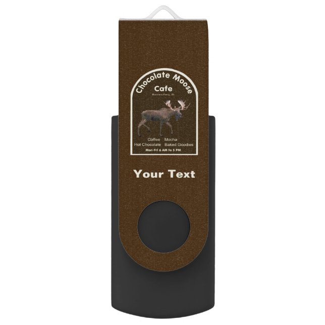 Chocolate Moose Cafe Flash Drive (Front Vertical)