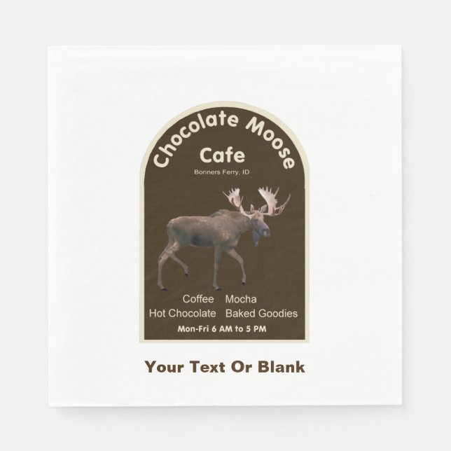 Chocolate Moose Cafe Napkins (Front)
