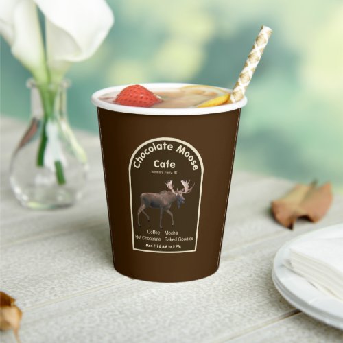 Chocolate Moose Cafe Paper Cups