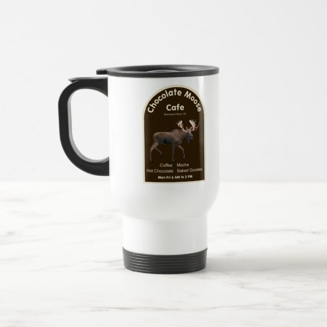 Chocolate Moose Cafe Travel Mug (Left)