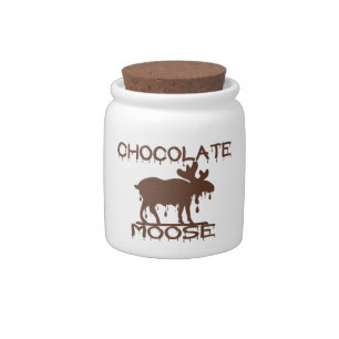 Chocolate Moose Candy Jar