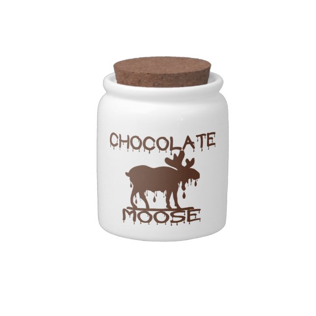 Chocolate Moose Candy Jar (Right)