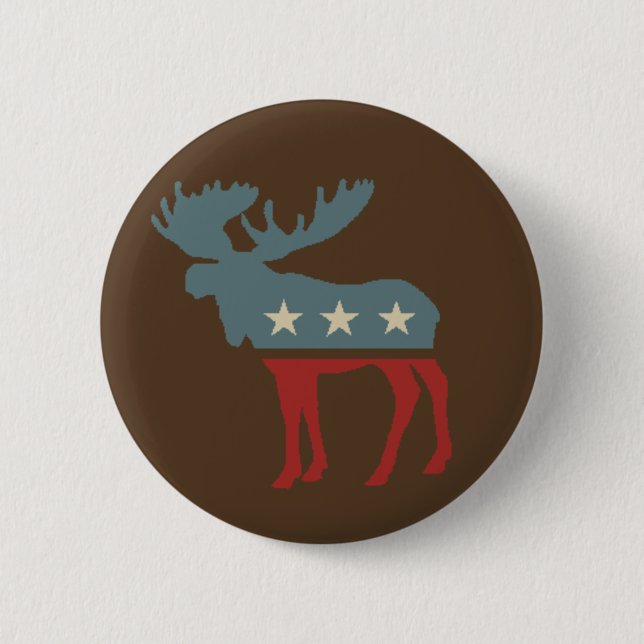 Chocolate Moose Pinback Button (Front)