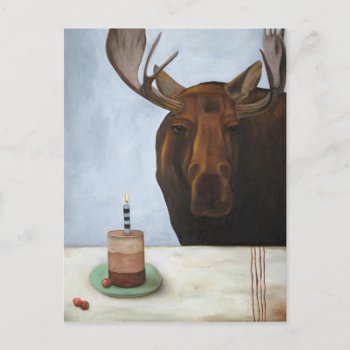 Chocolate Moose Postcard by paintingmaniac at Zazzle
