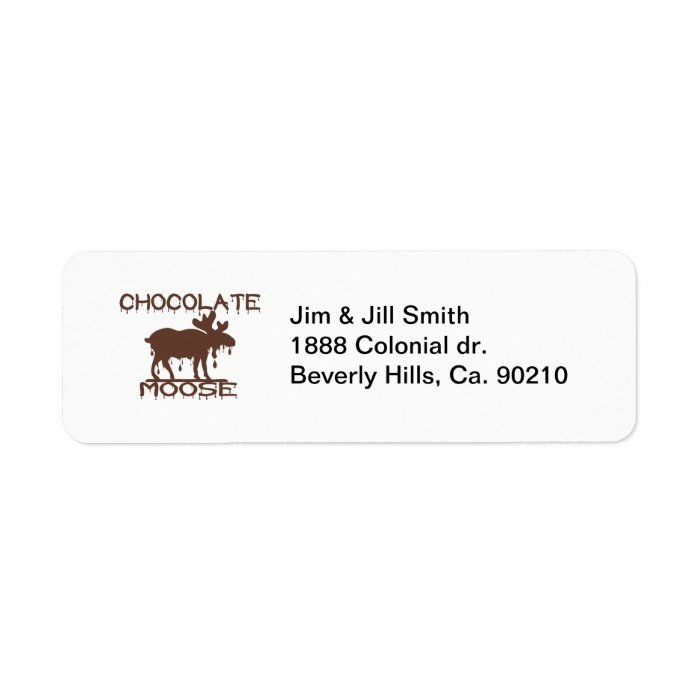 Chocolate Moose Return Address Labels