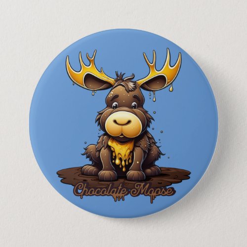 Chocolate Mousse Moose Button