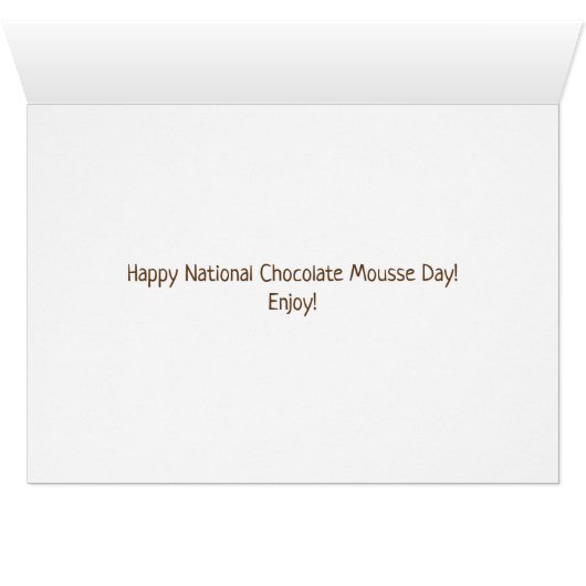 Chocolate Mousse Recipe Card (Inside Horizontal (Bottom))