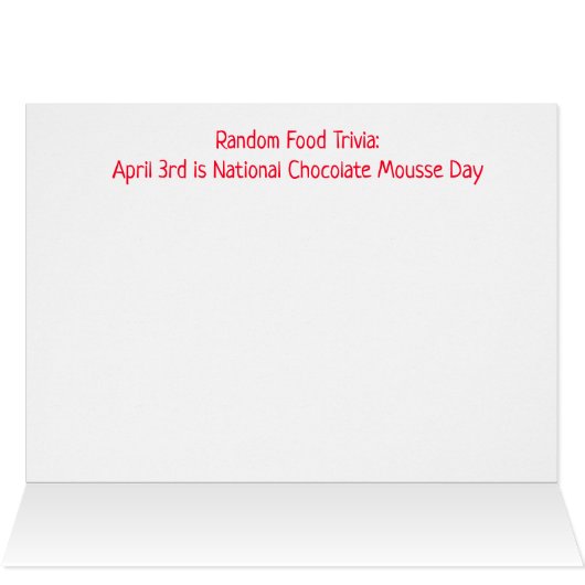 Chocolate Mousse Recipe Card (Inside Horizontal (Top))