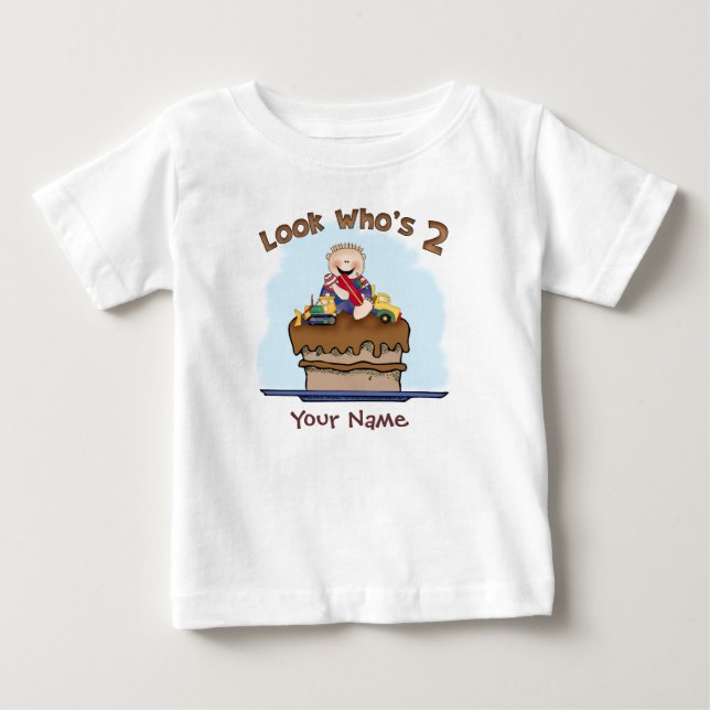 Chocolate Mud 2nd Birthday Personalized Baby T-Shirt (Front)