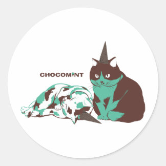 Chocolate_Neko Classic Round Sticker